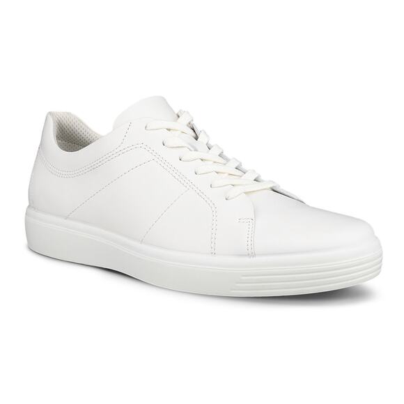 ECCO MEN\'S 46 CLASSIC SNEAKER TRIPLE WHITE CASUAL STYLE 53734401007 NIB main image 4